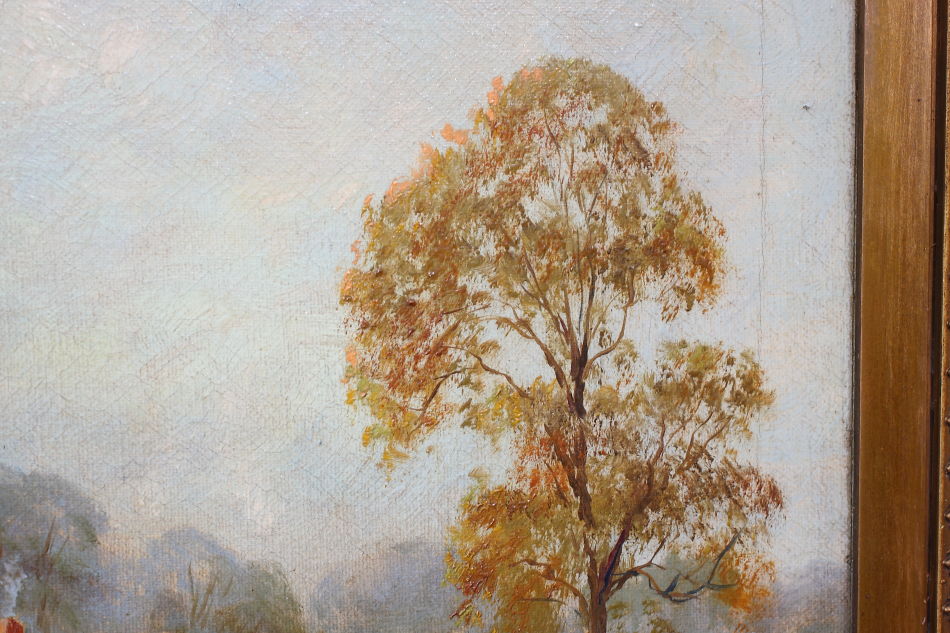 Fetch the Stick! / Oil Painting