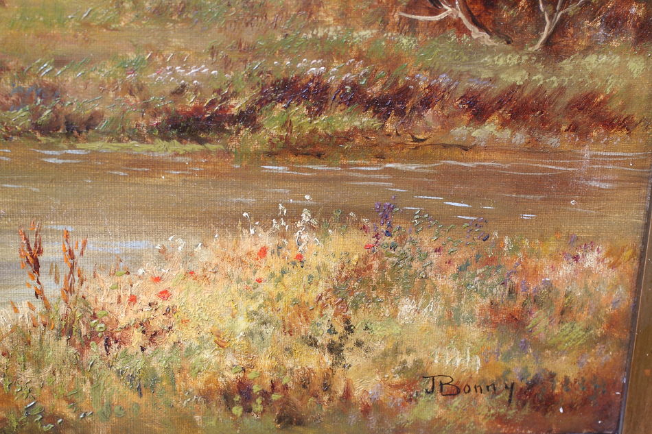 Fetch the Stick! / Oil Painting