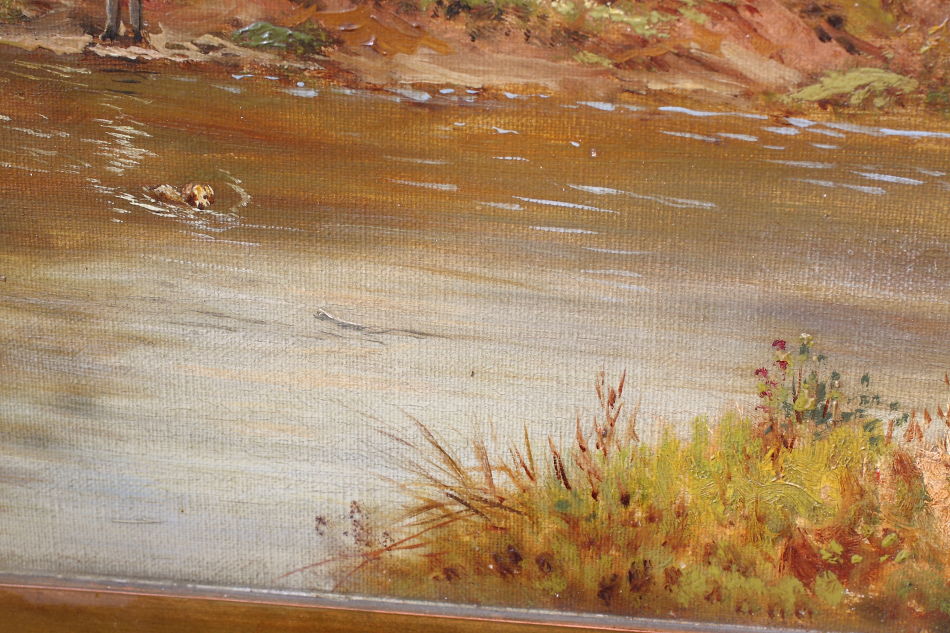 Fetch the Stick! / Oil Painting