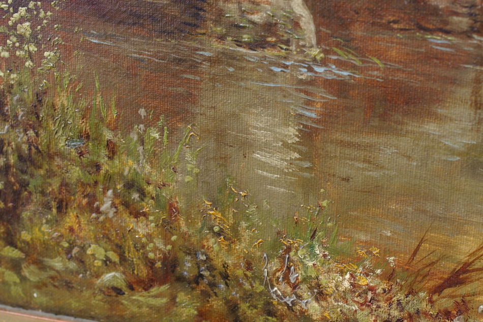 Fetch the Stick! / Oil Painting
