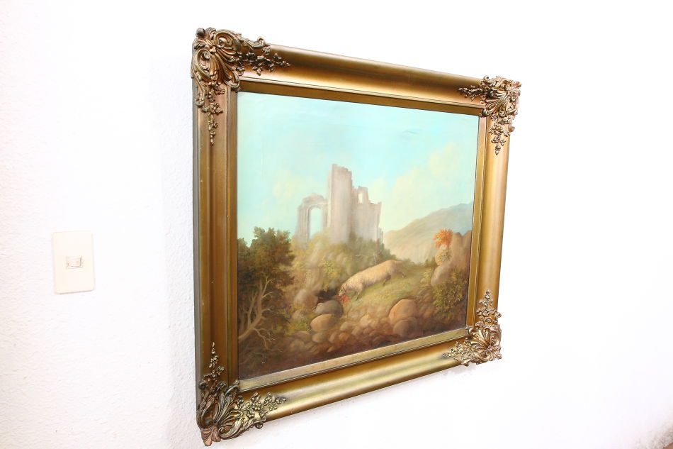Ruins in the Scottish Highlands / Oil Painting