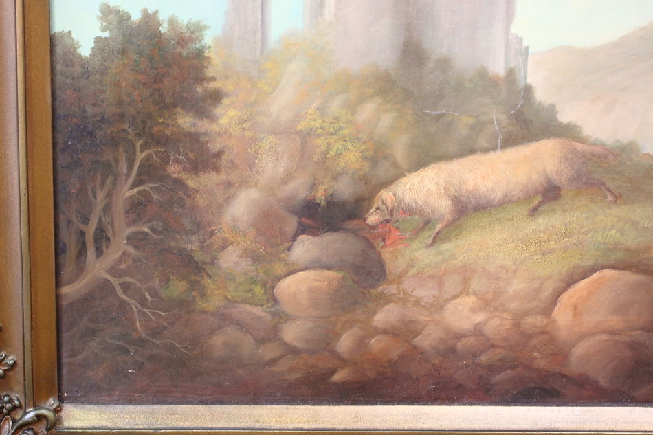 Ruins in the Scottish Highlands / Oil Painting