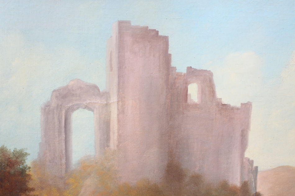 Ruins in the Scottish Highlands / Oil Painting