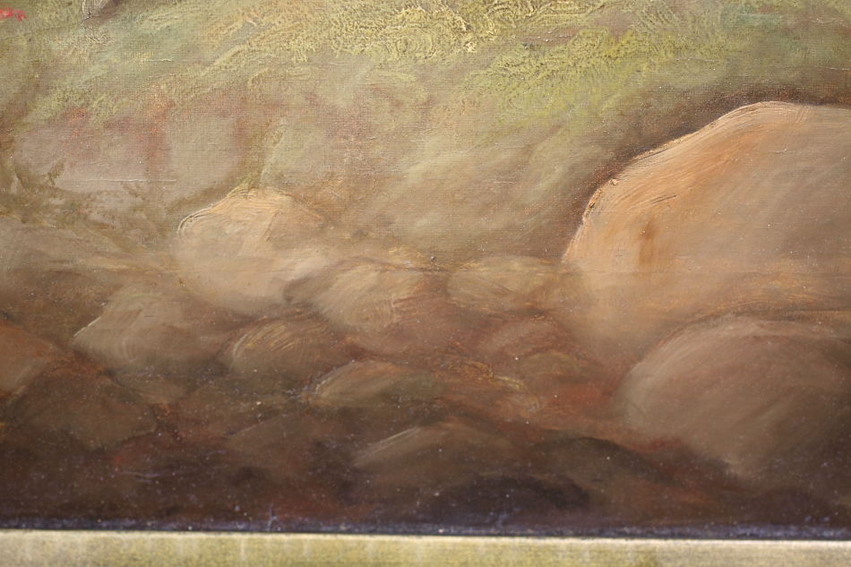 Ruins in the Scottish Highlands / Oil Painting