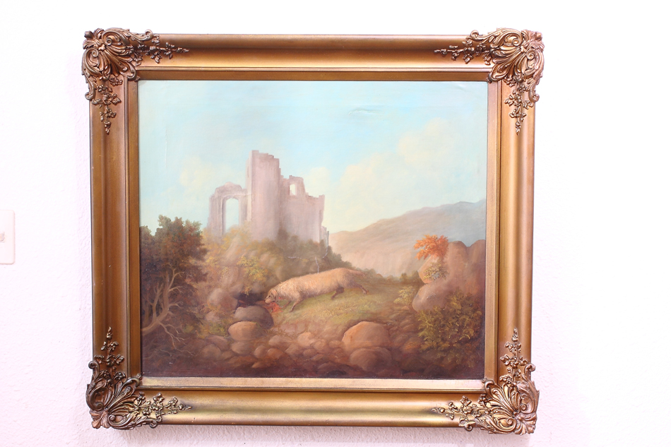 Ruins in the Scottish Highlands / Oil Painting