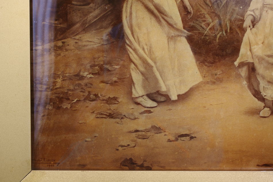 Children Playing In A Garden/Crystolian painting
