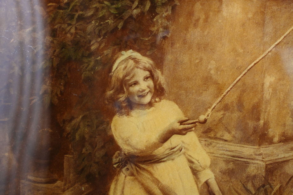 Children Playing In A Garden/Crystolian painting