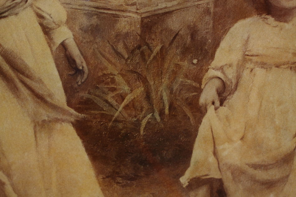 Children Playing In A Garden/Crystolian painting