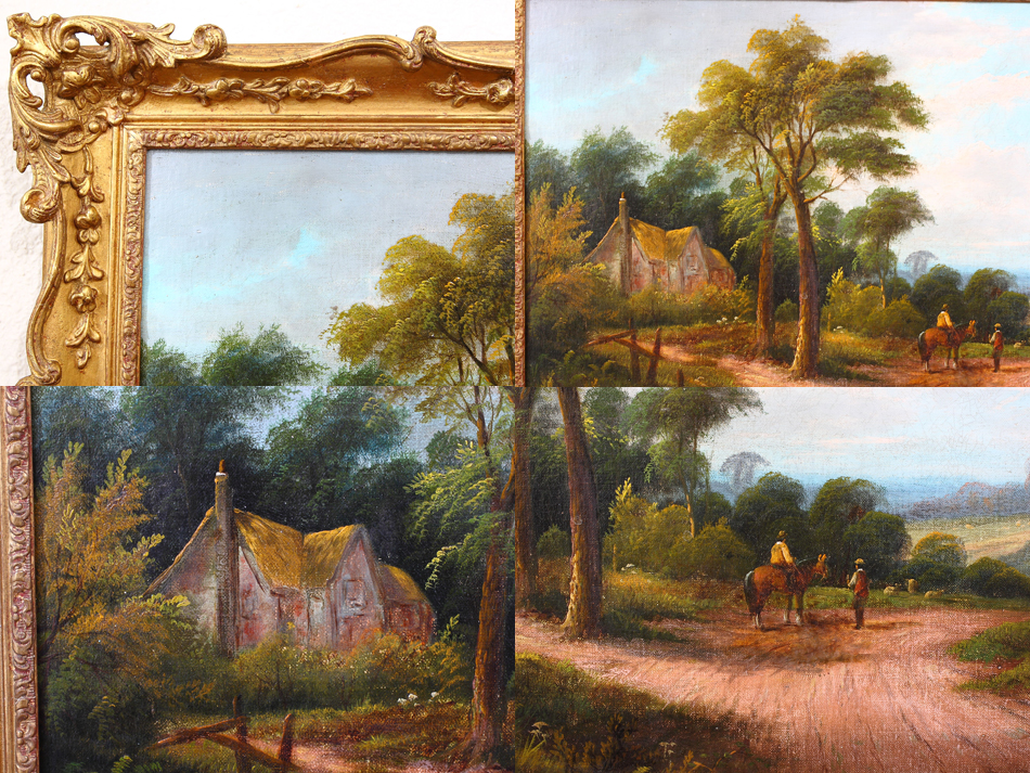 Horseman with Shepard/Oil Painting