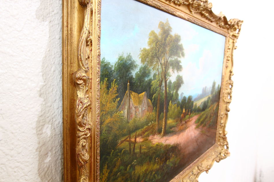Horseman with Shepard/Oil Painting