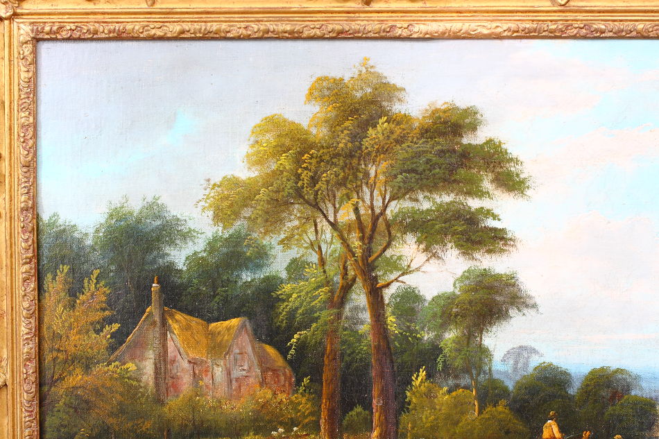 Horseman with Shepard/Oil Painting