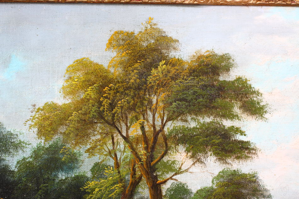 Horseman with Shepard/Oil Painting