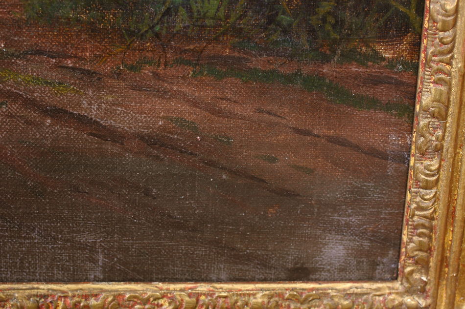 Horseman with Shepard/Oil Painting