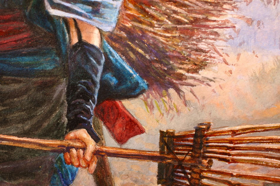 A Far-Eastern Harvest Girl / Water Colour 