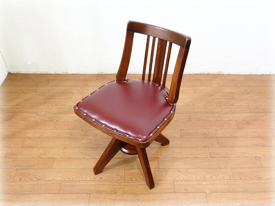 ピアノ椅子　回転式椅子　昭和レトロ　アンティーク　ヴィンテージ　メーカー不明