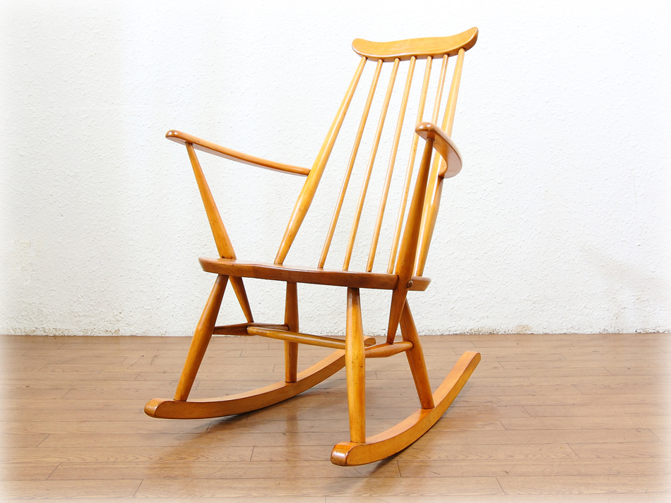 貴重 1960年 英国 Ercol アーコール ゴールドスミス ロッキングチェア