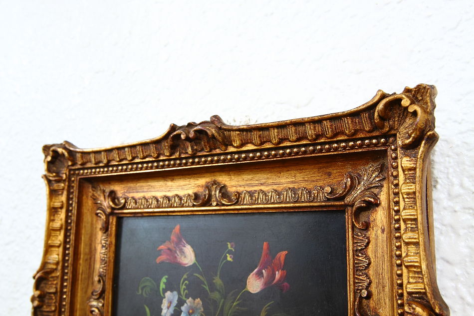 Flowers in a Vase / oil painting