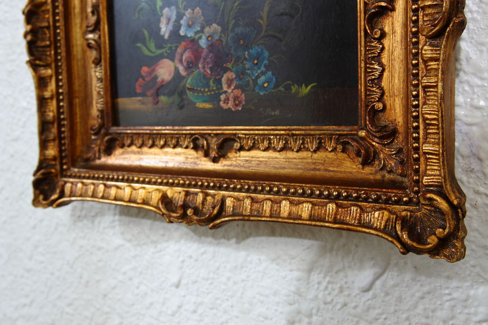 Flowers in a Vase / oil painting