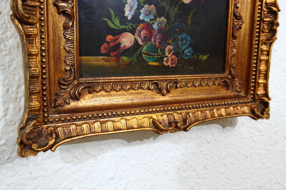 Flowers in a Vase / oil painting