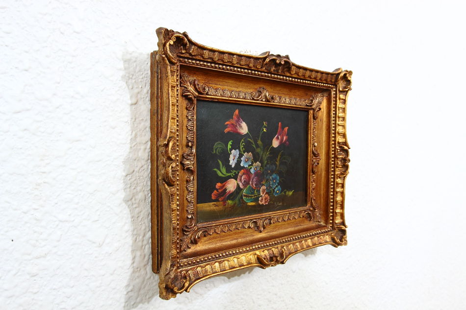 Flowers in a Vase / oil painting