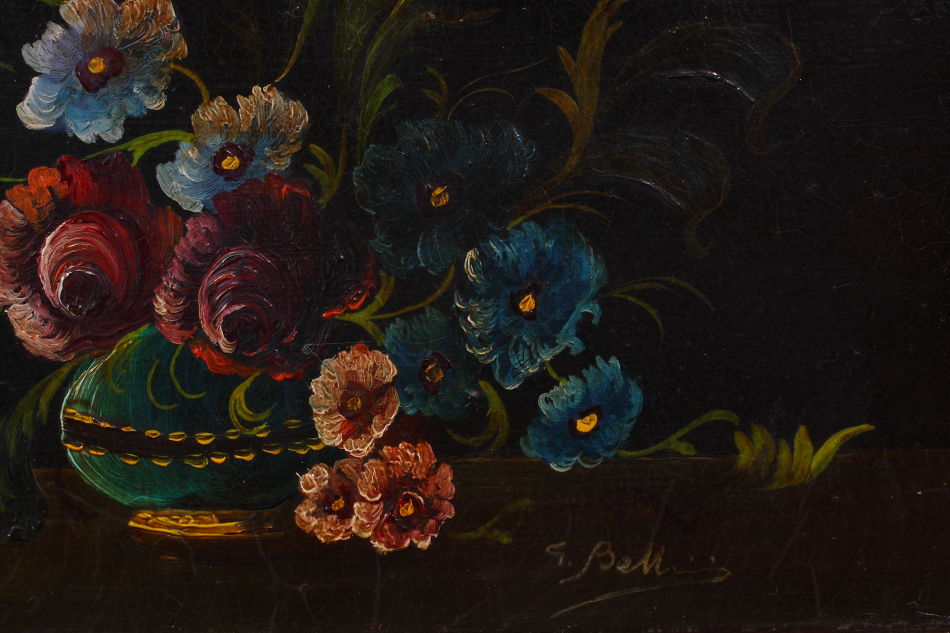 Flowers in a Vase / oil painting