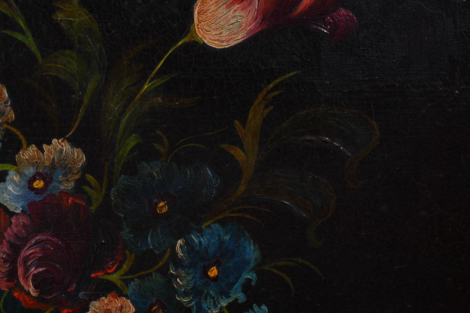 Flowers in a Vase / oil painting