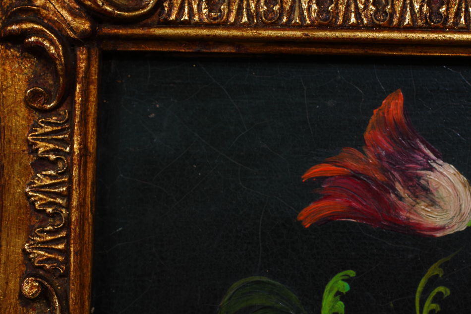 Flowers in a Vase / oil painting