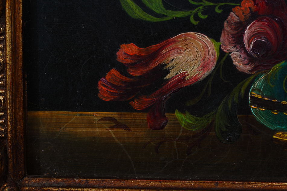 Flowers in a Vase / oil painting
