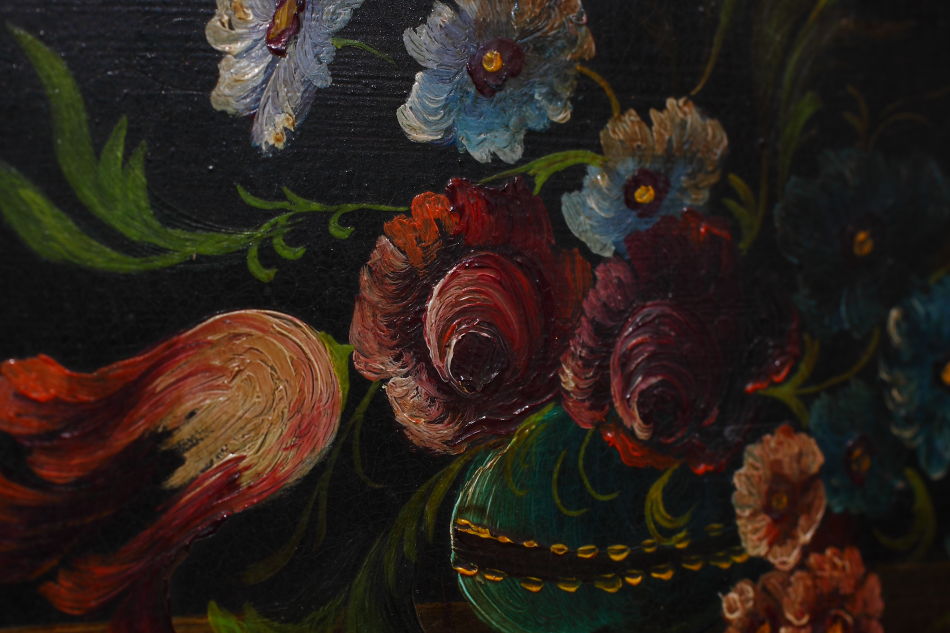 Flowers in a Vase / oil painting
