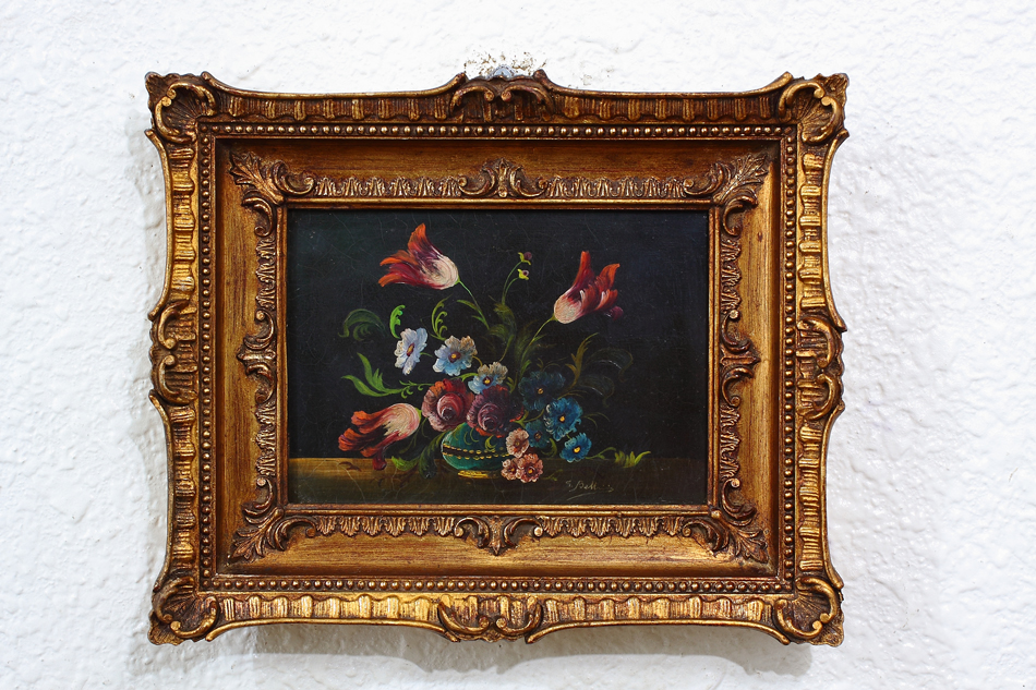 Flowers in a Vase / oil painting
