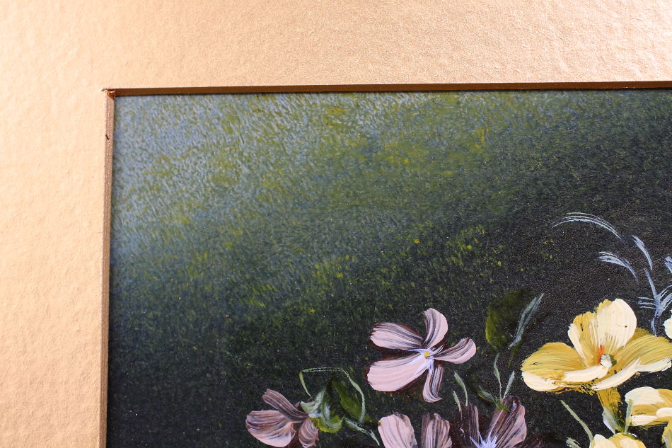 Flowers in a Vase / Oil Painting 