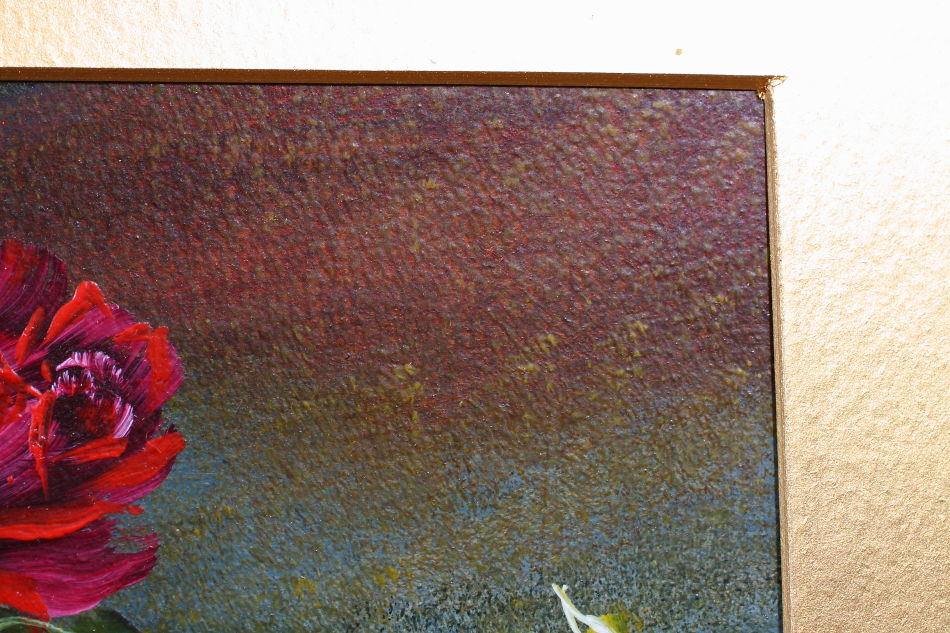 Roses in a Vase / Oil Painting 