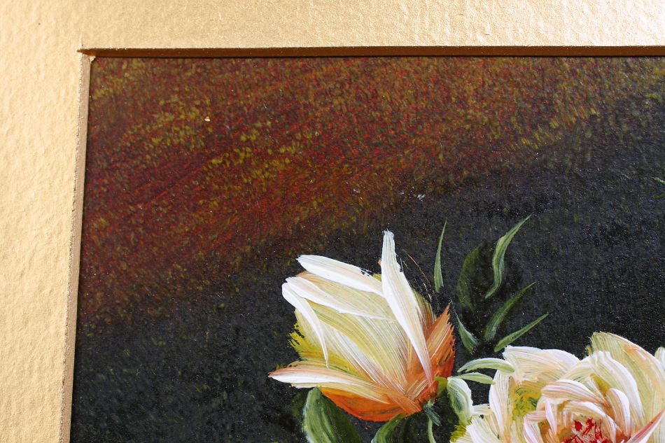 Roses in a Vase / Oil Painting 