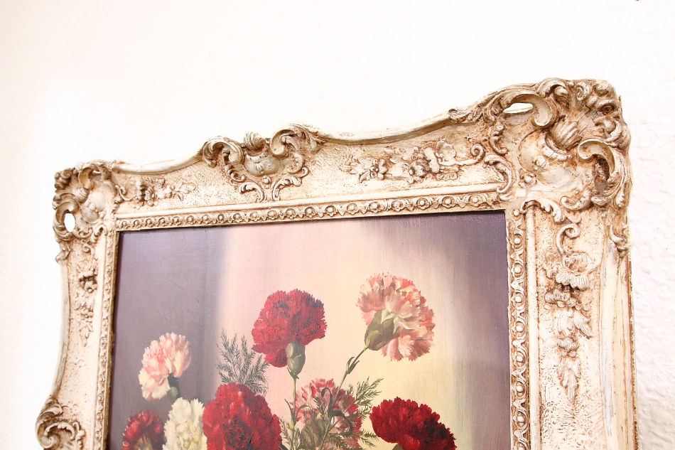 Carnations in a Vase / oil painting