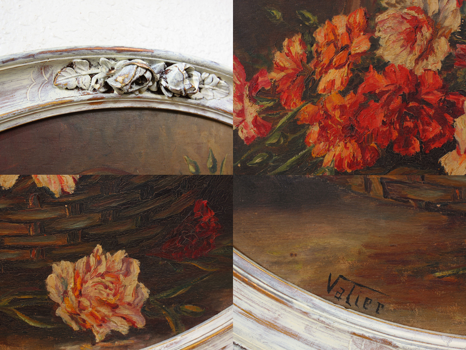 BASKET FLOWERS / oil painting