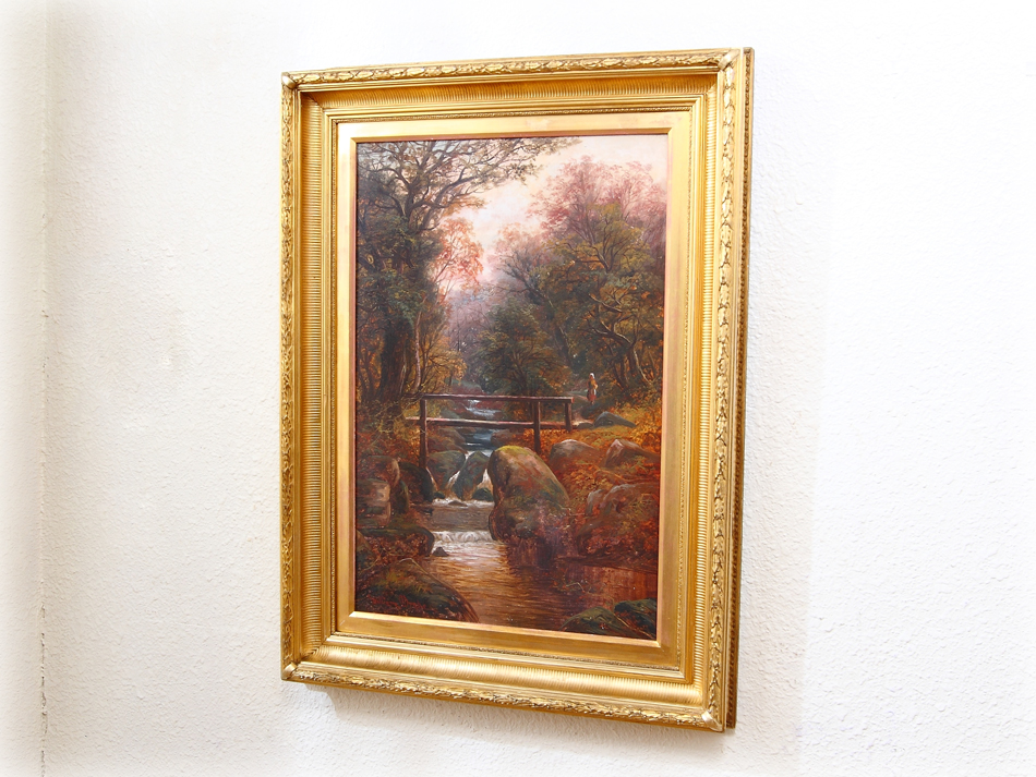 On The Burbage Brook With A Bridge / oil painting