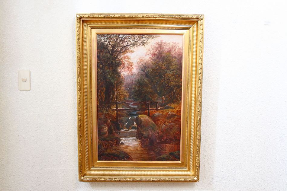 On The Burbage Brook With A Bridge / oil painting