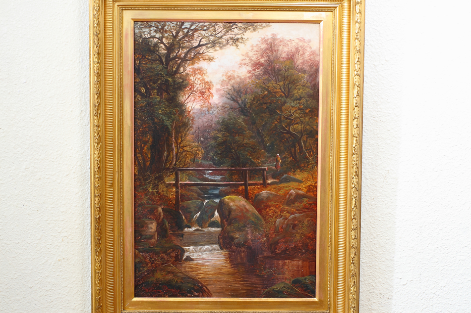 On The Burbage Brook With A Bridge / oil painting
