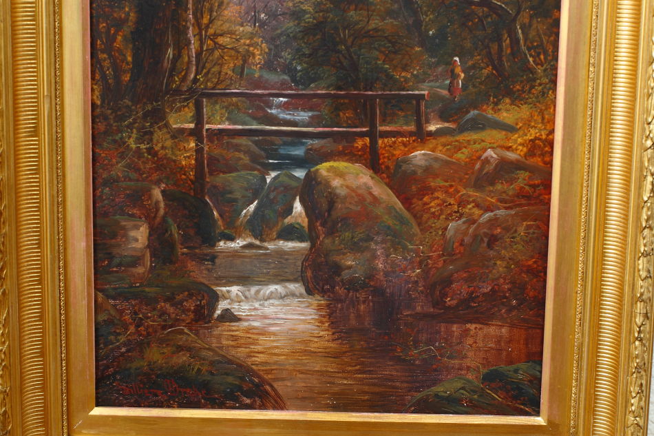 On The Burbage Brook With A Bridge / oil painting