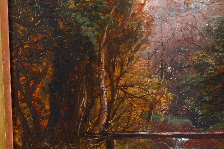 On The Burbage Brook With A Bridge / oil painting