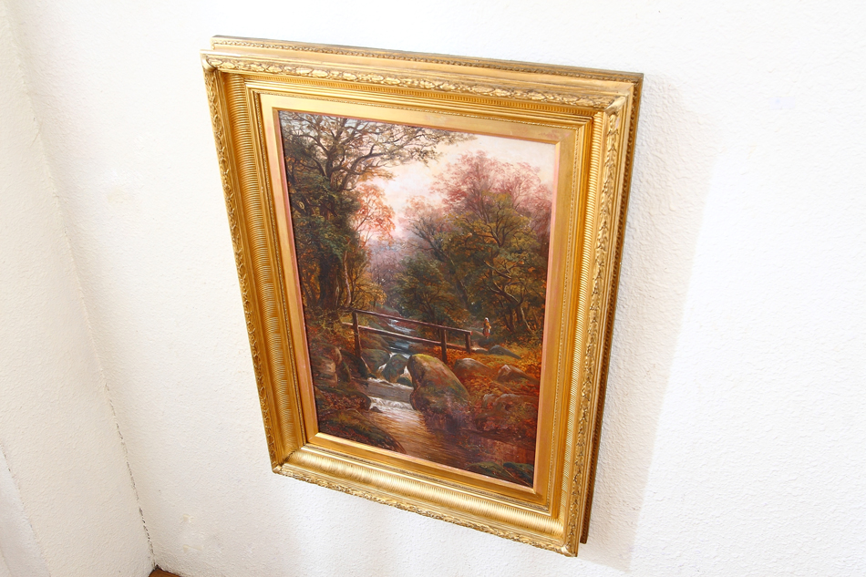 On The Burbage Brook With A Bridge / oil painting