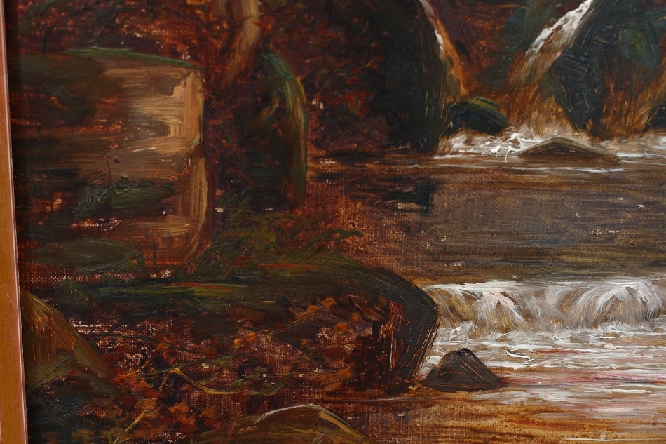 On The Burbage Brook With A Bridge / oil painting