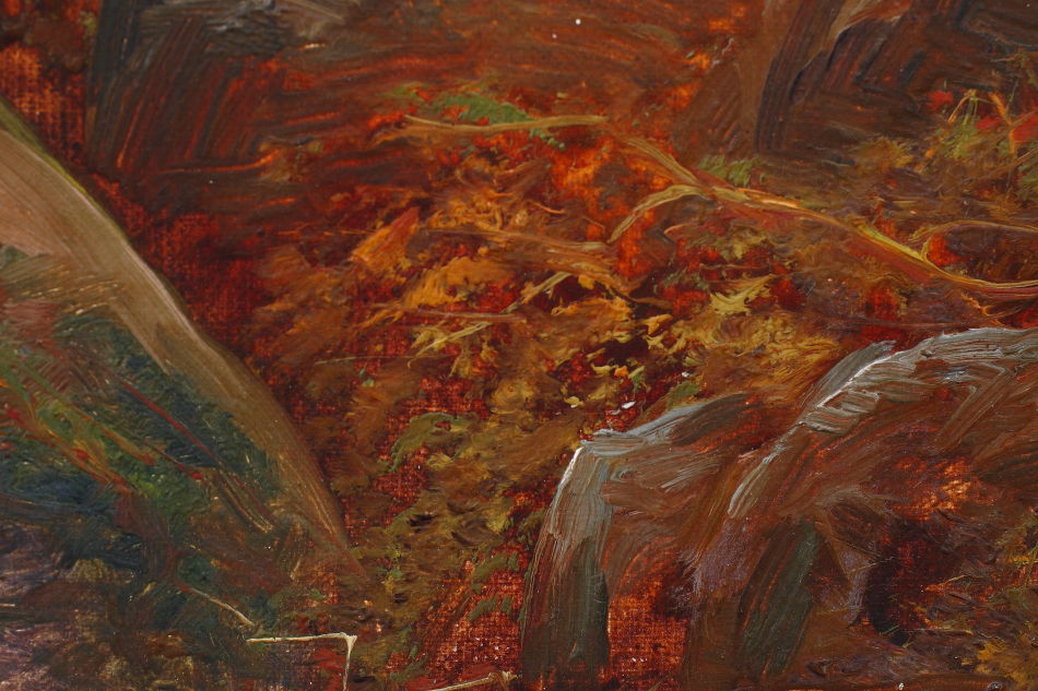 On The Burbage Brook With A Bridge / oil painting