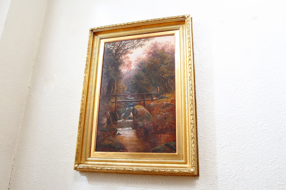 On The Burbage Brook With A Bridge / oil painting