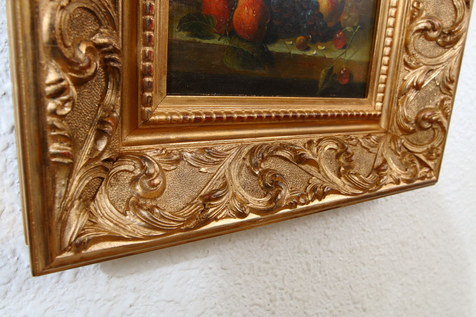 Fruit on a Ledge / Oil Painting 