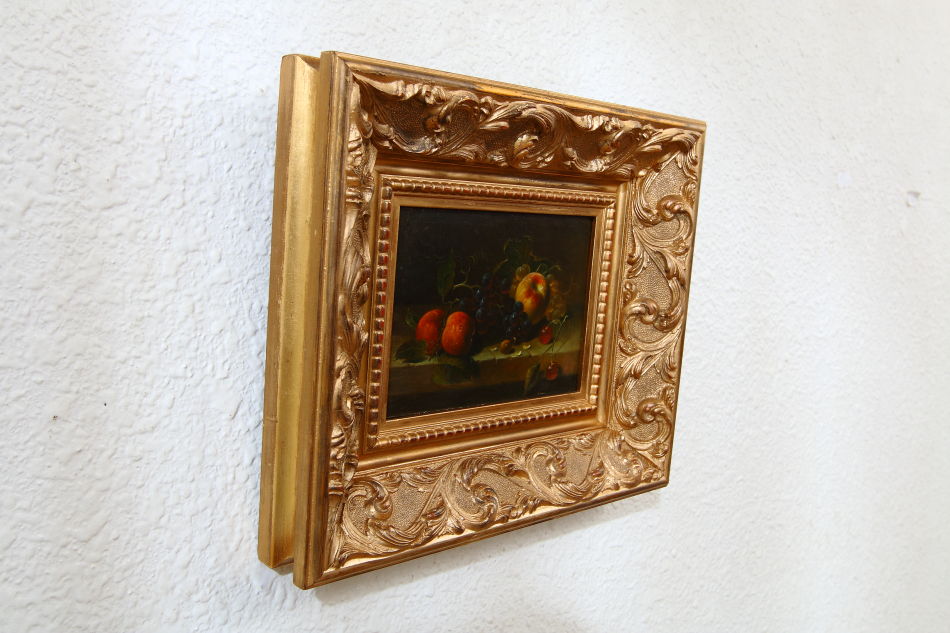 Fruit on a Ledge / Oil Painting 