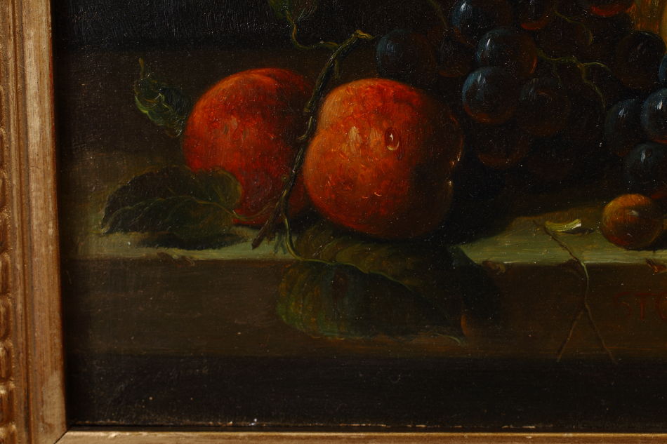 Fruit on a Ledge / Oil Painting 