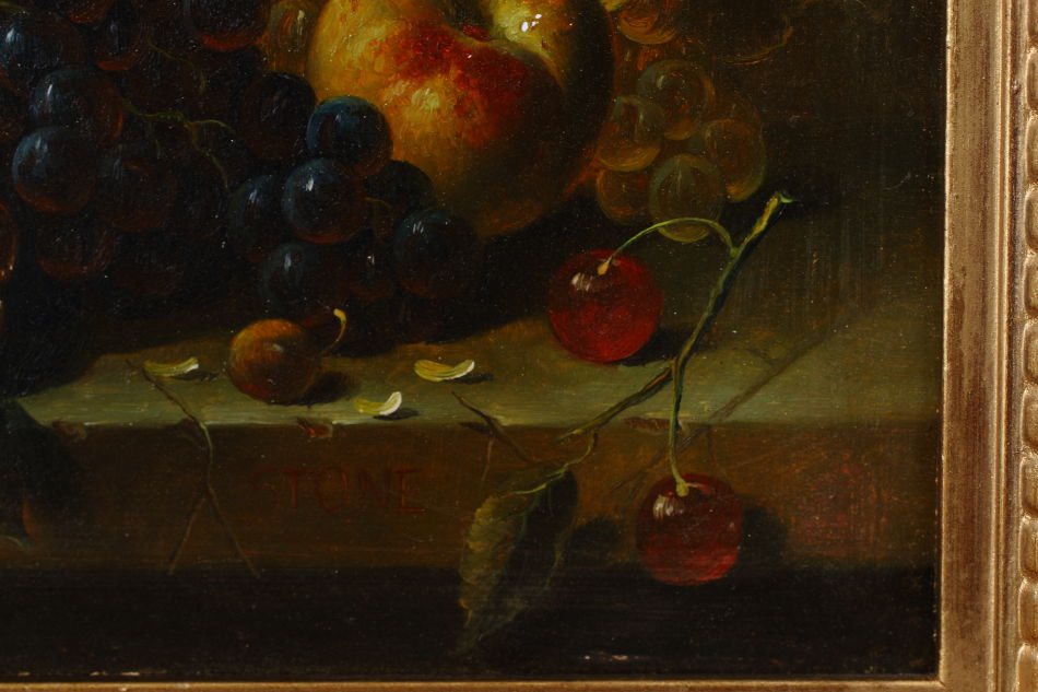 Fruit on a Ledge / Oil Painting 
