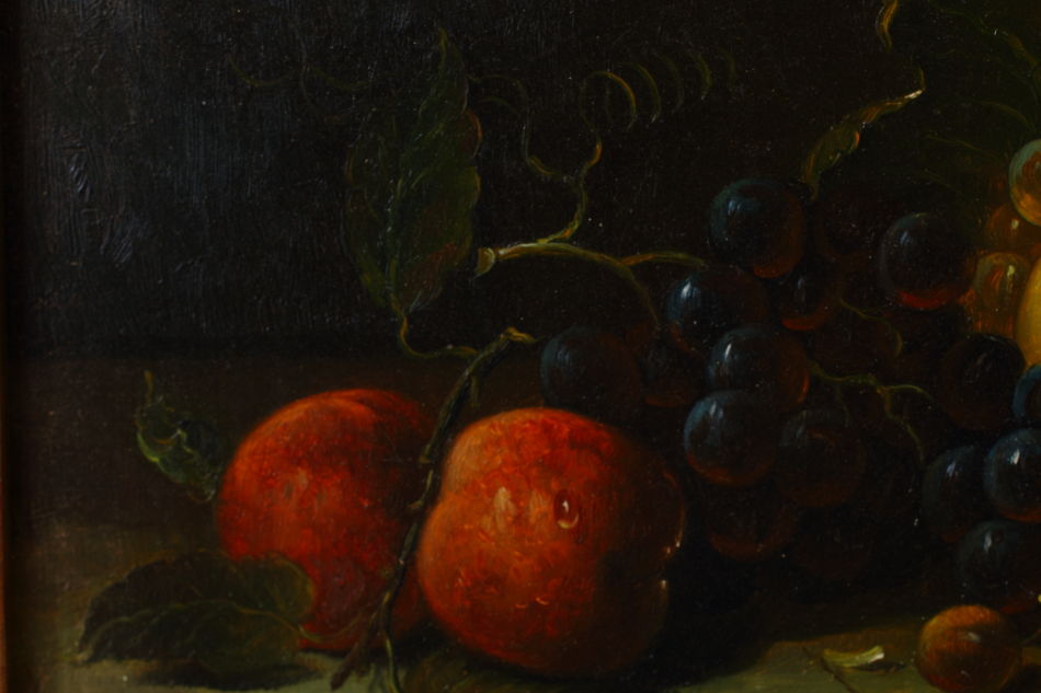 Fruit on a Ledge / Oil Painting 