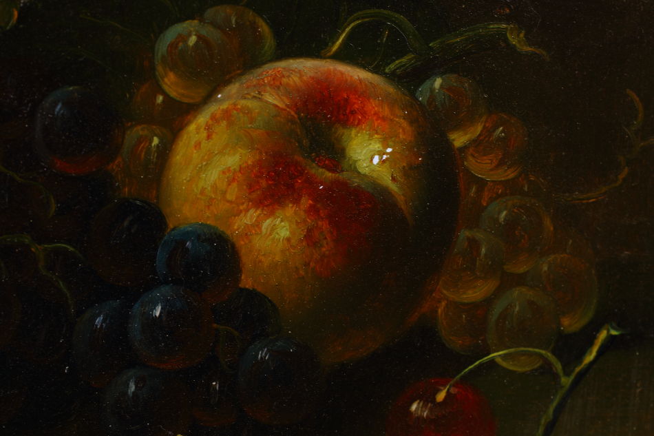 Fruit on a Ledge / Oil Painting 